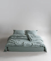 Постільна білизна Limasso Stonewashed Ranforse сімейний 160 х 220 см Natural Green