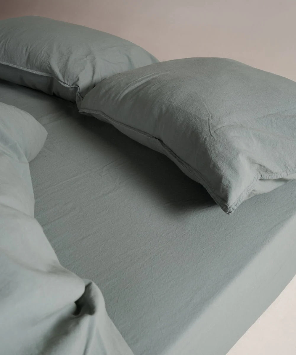 Постільна білизна Limasso Stonewashed Standart 160 х 220 см Natural Green