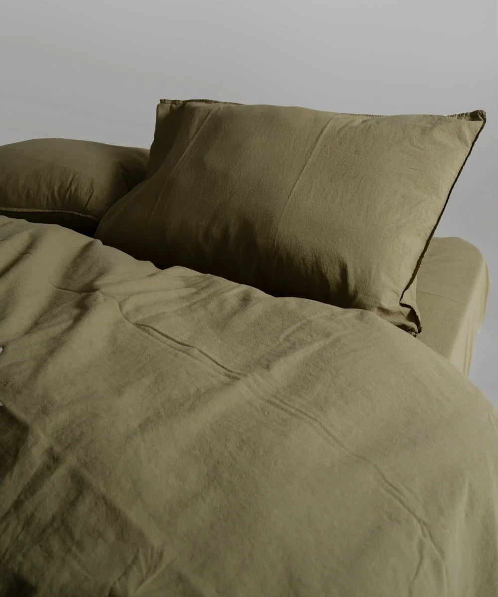 Постільна білизна Limasso Stonewashed Standart 200 х 220 см Olive
