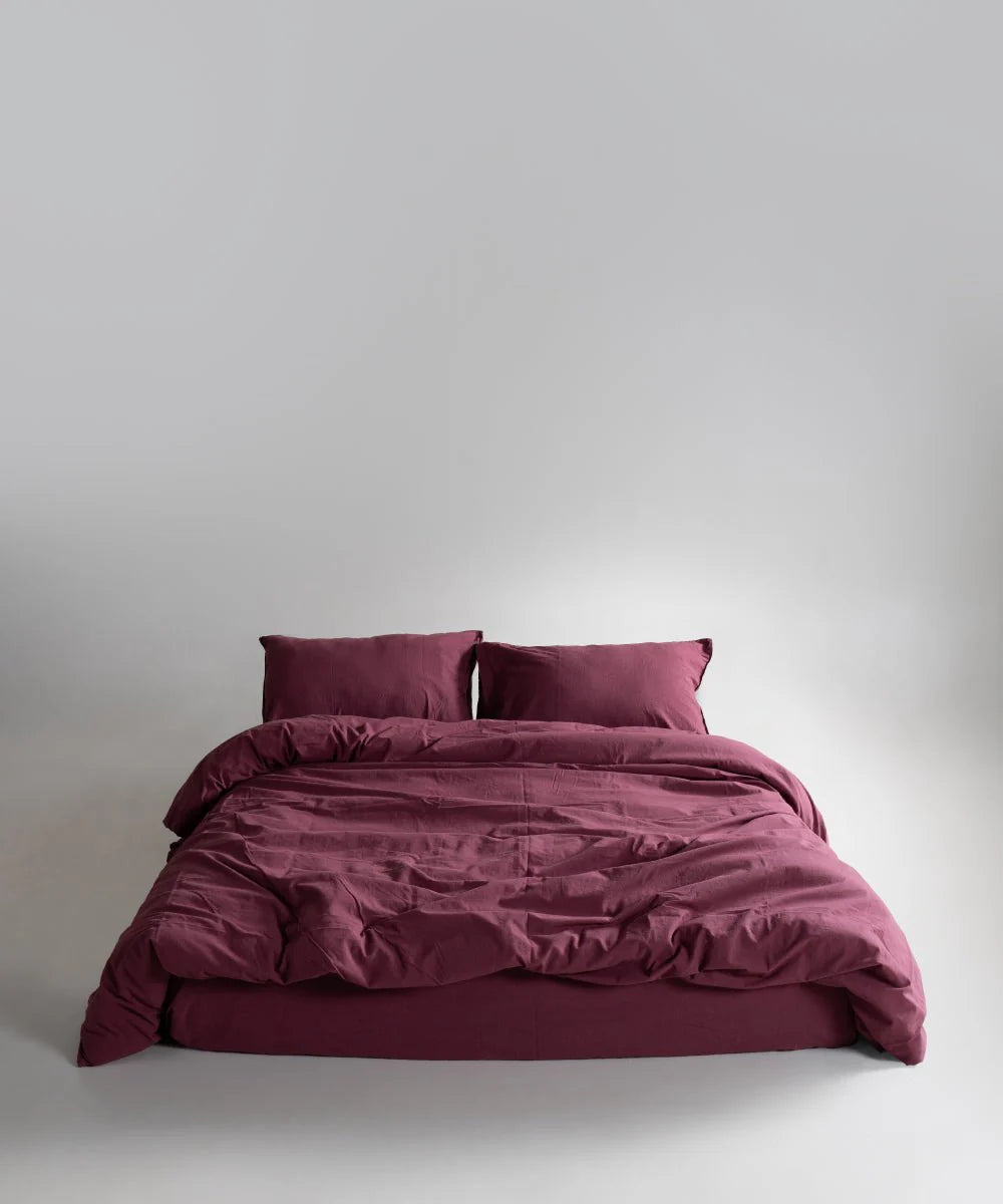 Постільна білизна Limasso Stonewashed Ranforse 200 х 220 см Raspberry