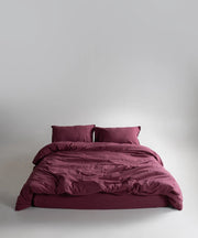 Постільна білизна Limasso Stonewashed Ranforse 160 х 220 см Raspberry
