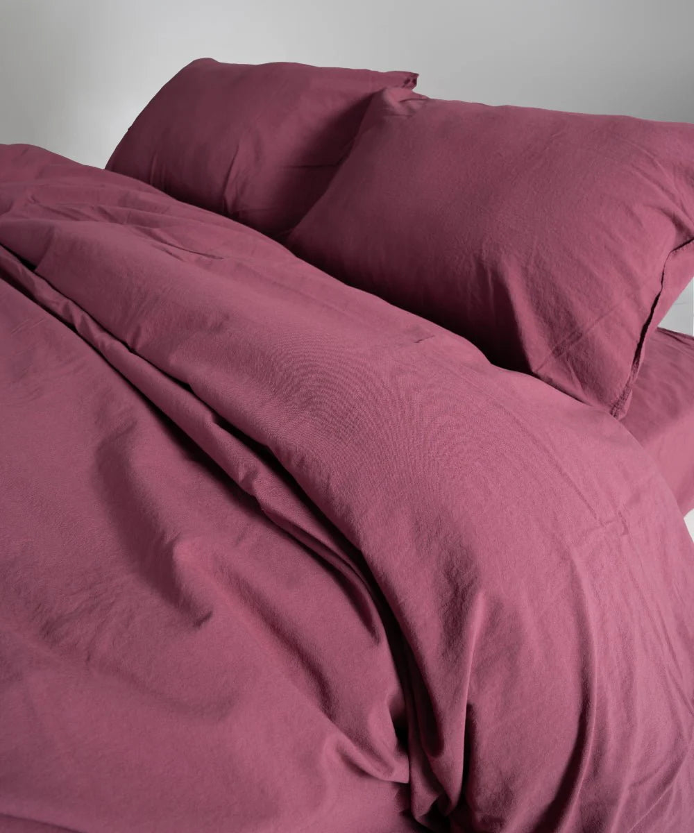 Постільна білизна Limasso Stonewashed Standart Сімейний (2 шт 160 х 220 см) Raspberry