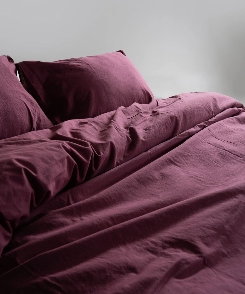 Постільна білизна Limasso Stonewashed Standart 200 х 220 см Raspberry