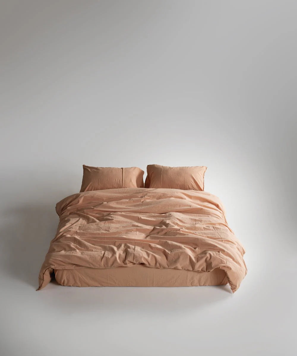 Постільна білизна Limasso Stonewashed Ranforse 160 х 220 см Toast