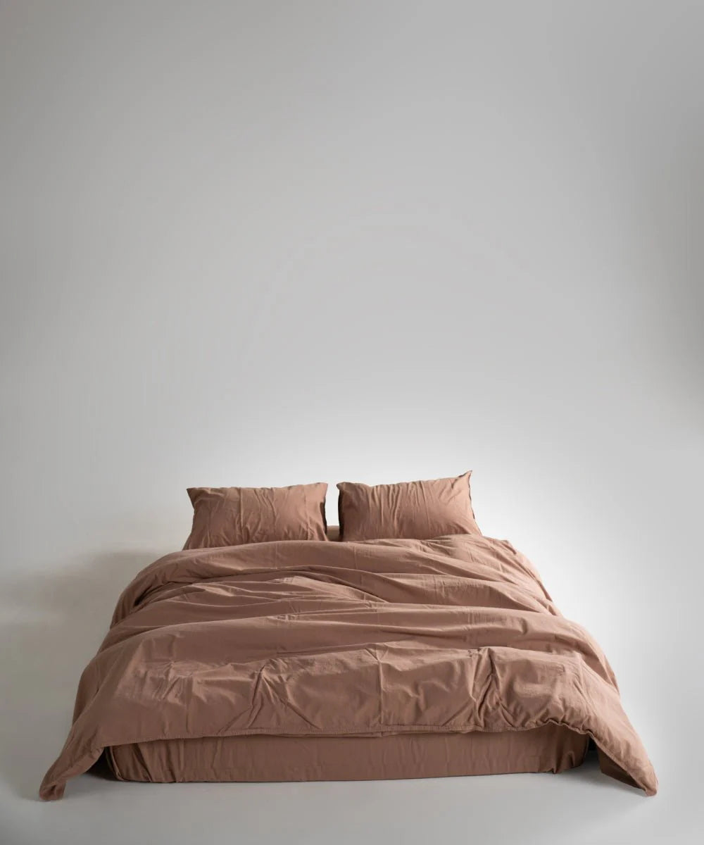 Постільна білизна Limasso Stonewashed Ranforse 200 х 220 см Woodsmoke