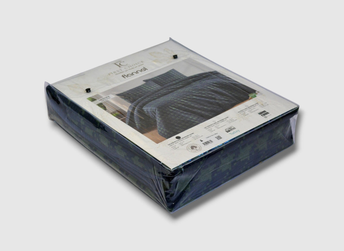 Комплект постільної білизни First Choice Flanel 160x220 см Sadora Navy Blue
