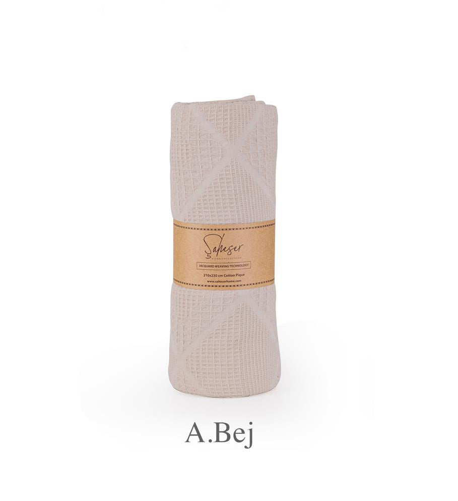 Вафельне простирадло Saheser Cotton Pique 210×230 см. Lavin