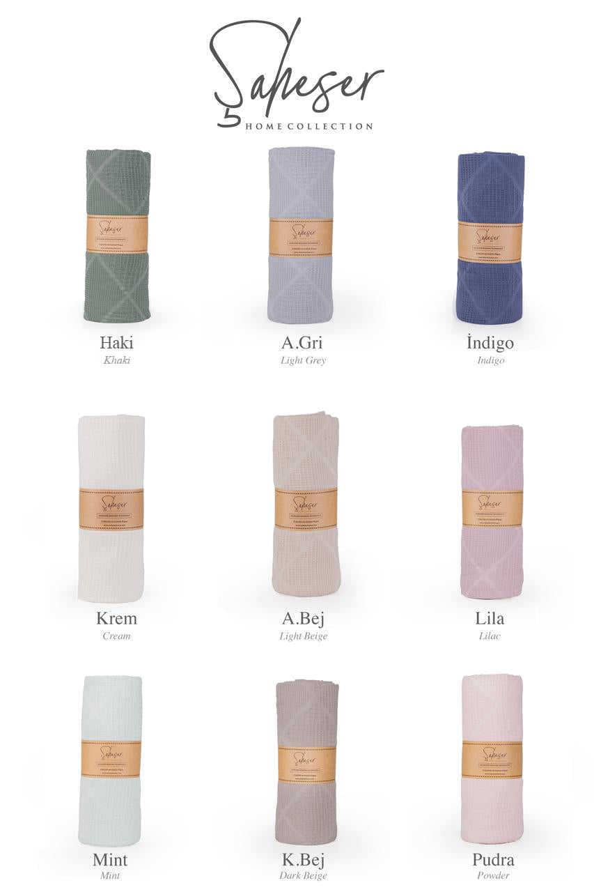 Вафельне простирадло Saheser Cotton Pique 160×230 см. Lavin