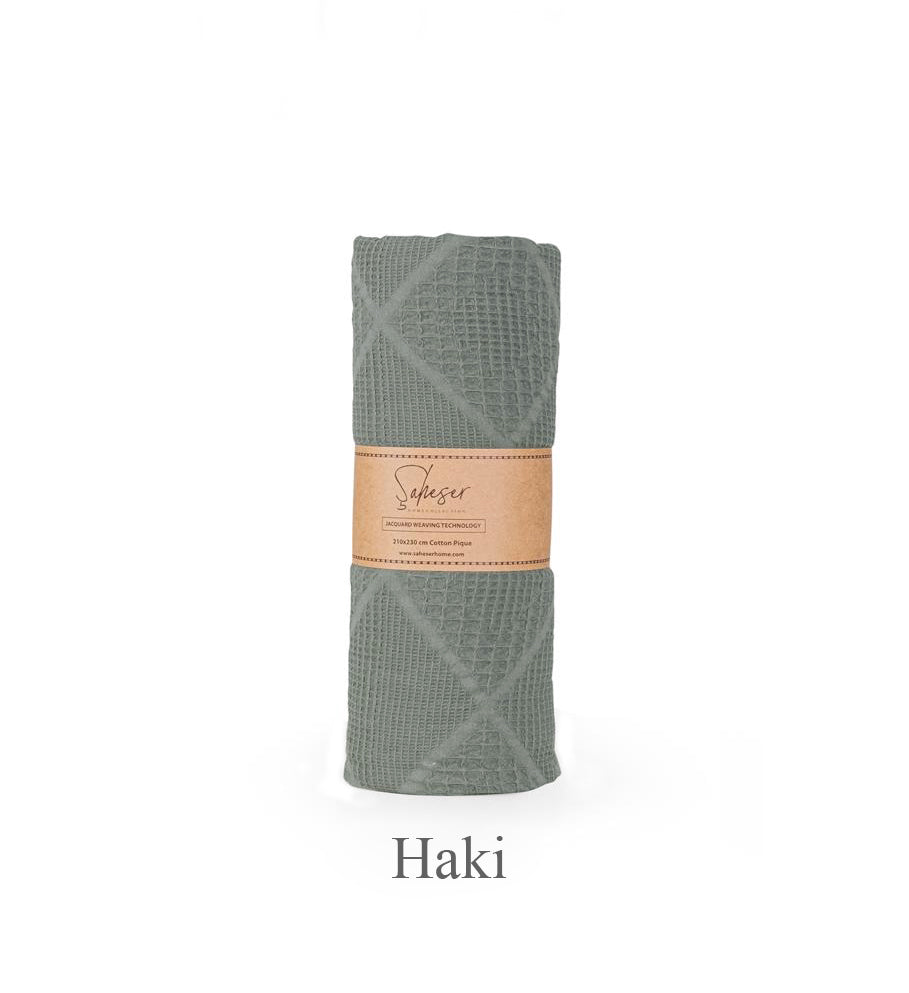 Вафельне простирадло Saheser Cotton Pique 160×230 см. Lavin