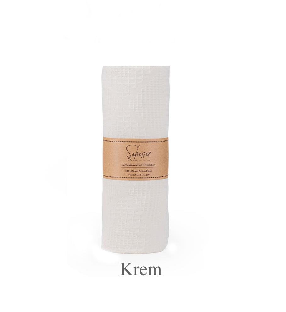 Вафельне простирадло Saheser Cotton Pique 160×230 см. Lavin