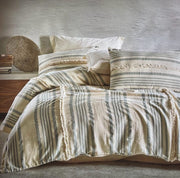 Постільна білизна Saheser Stonewashed Ranforse Naturel 200 х 220 см Nidus Yesil