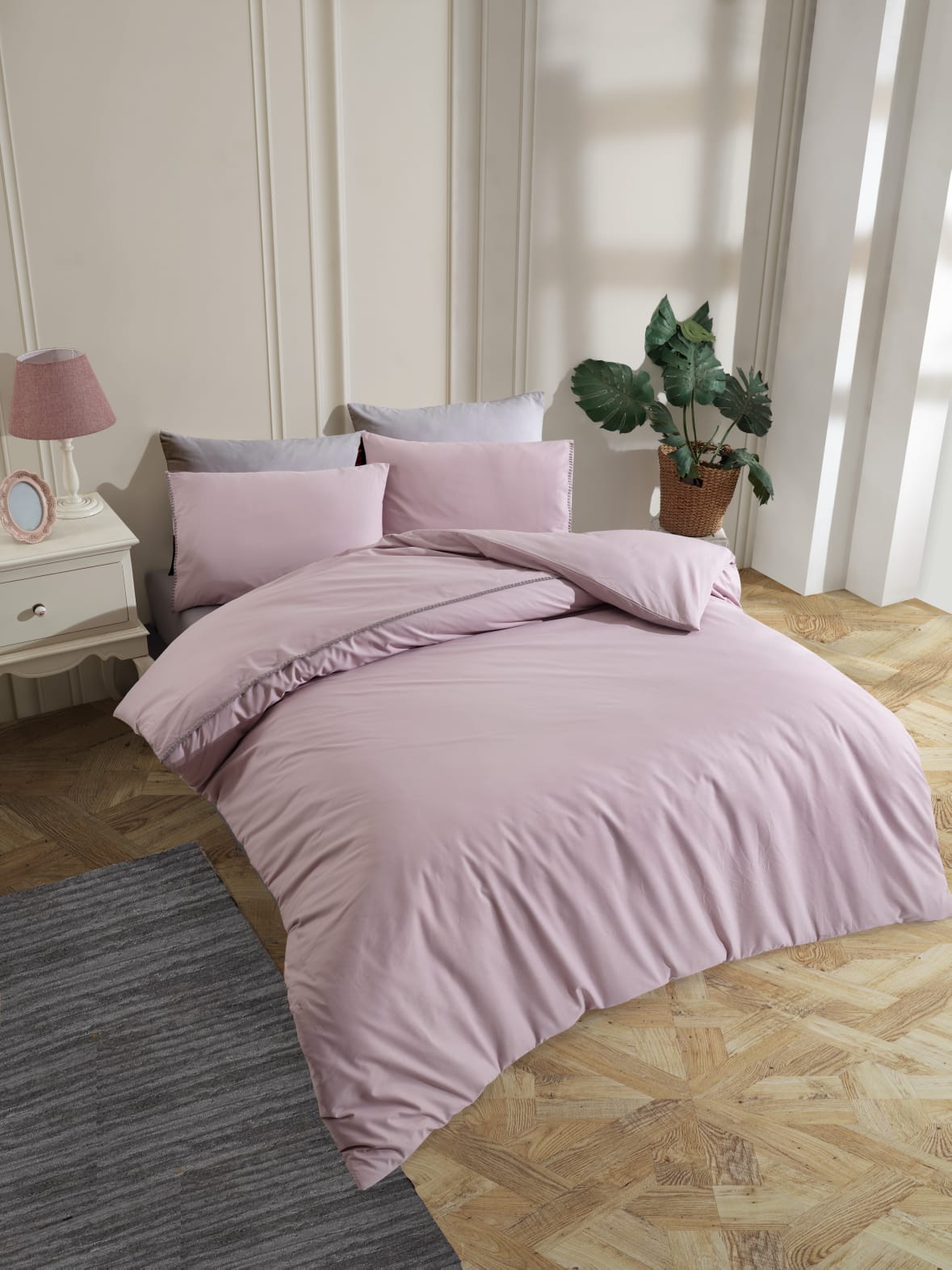Постільна білизна Turkiz Ranforce Prima 200 х 220 см San Marino Violet