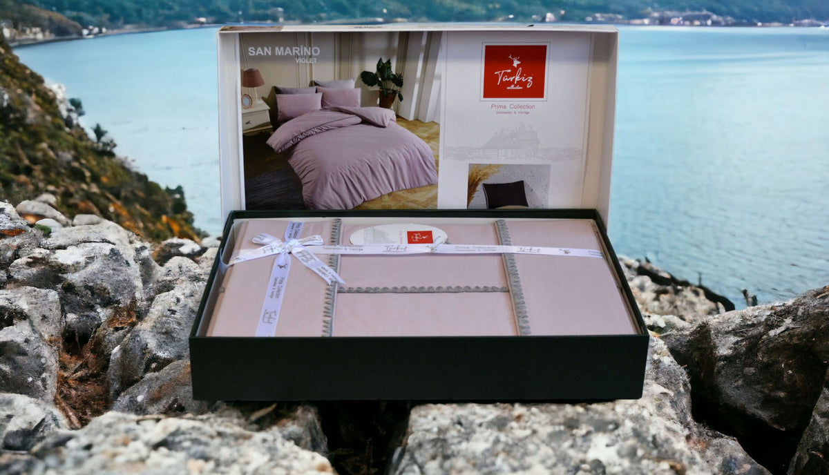 Постільна білизна Turkiz Ranforce Prima 200 х 220 см San Marino Violet