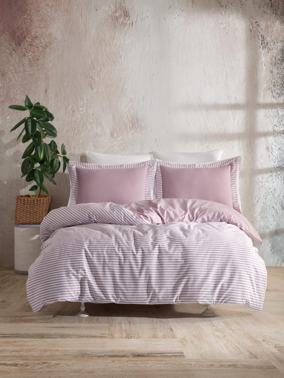 Постільна білизна Turkiz Ranforce Prima 200 х 220 см Santiago Violet