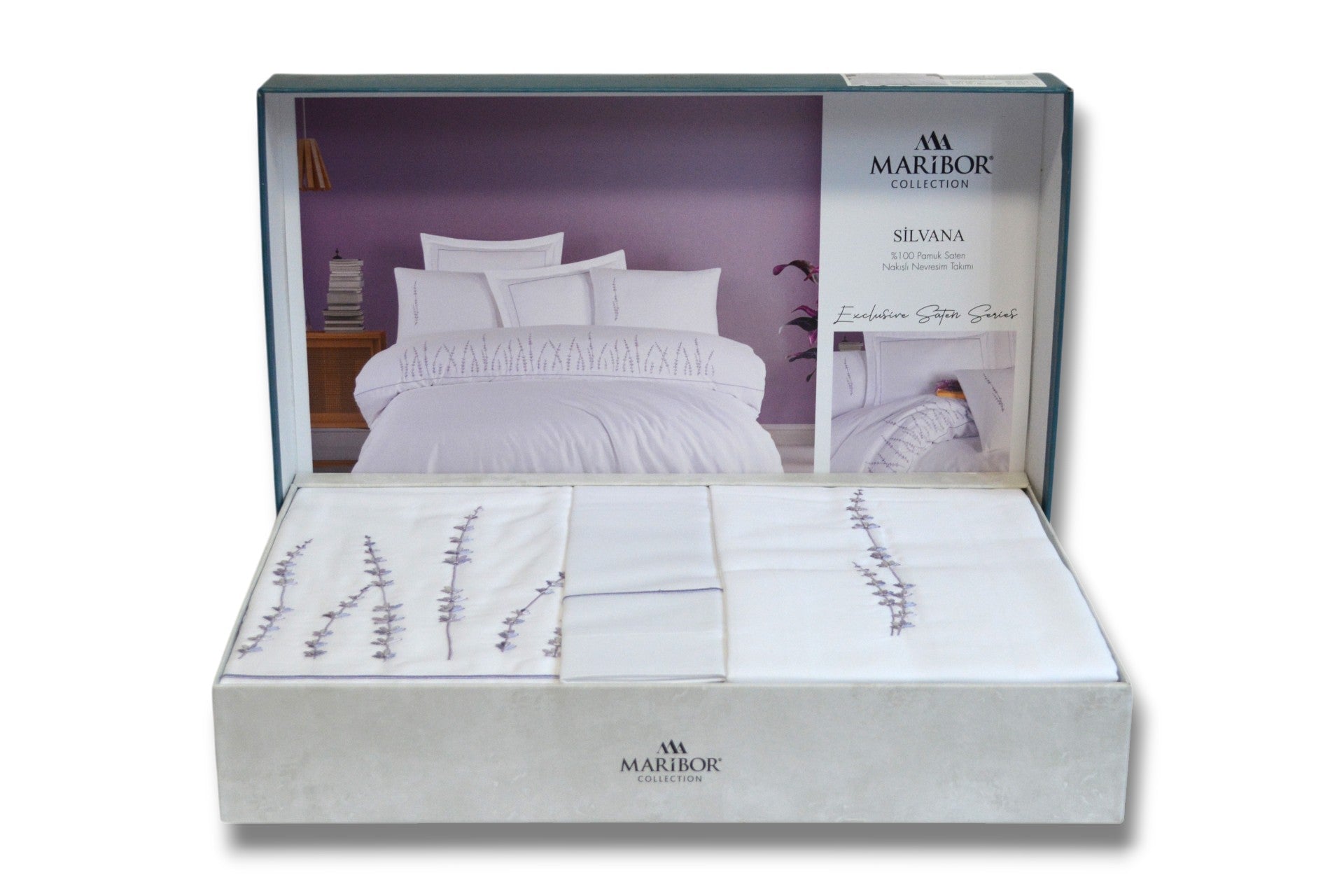 Комплект постільної білизни Maribor Exclusive Satin  200х220 см  Silvana Beyaz