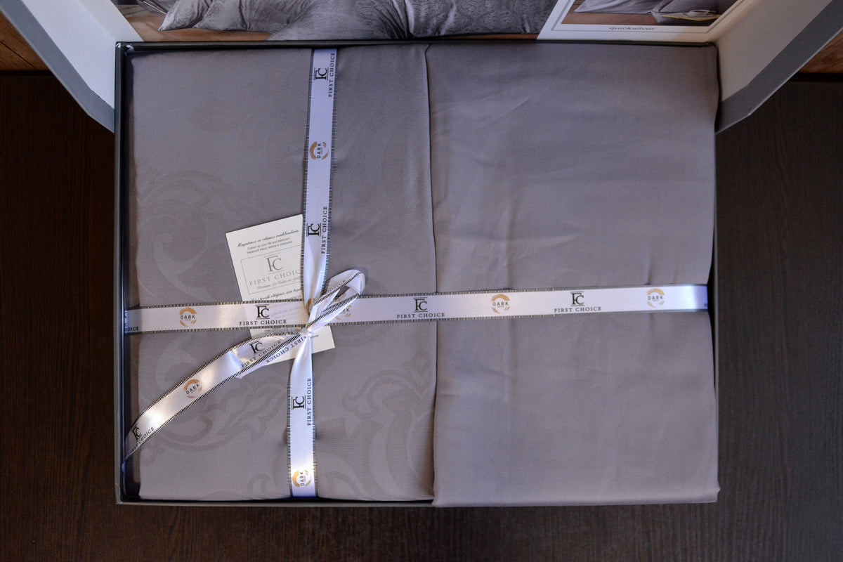 Постільна білизна First Choice Jacquard Satin DARK 200 х 220 см Sofya Quicksilver