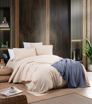 Постільна білизна Sikel Stonewashed Ranforse Soho Firfirli 200 х 220 см Bej