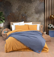 Постільна білизна Sikel Stonewashed Ranforse Soho Firfirli 200 х 220 см Hardal