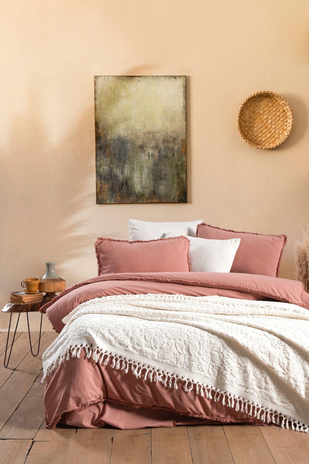 Постільна білизна Sikel Stonewashed Ranforse Soho Firfirli 200 х 220 см Rose