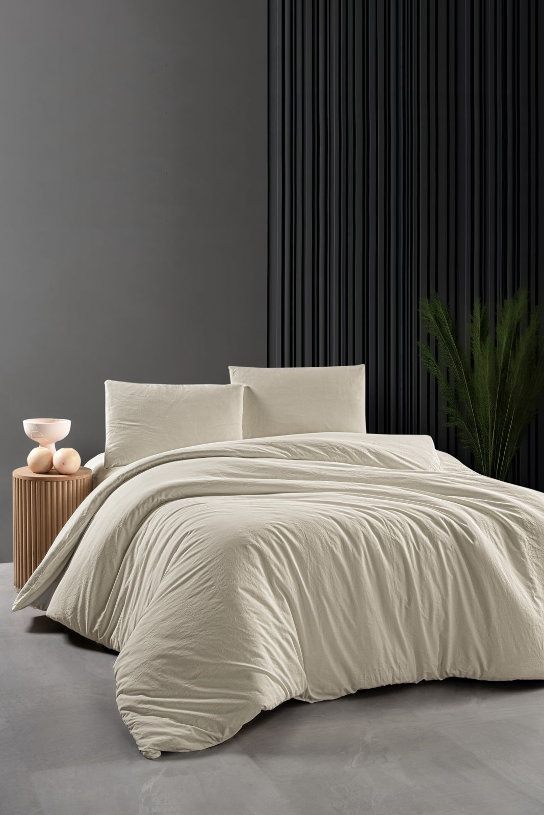 Постільна білизна Sikel Stonewashed Soho 200 х 220 см Bej