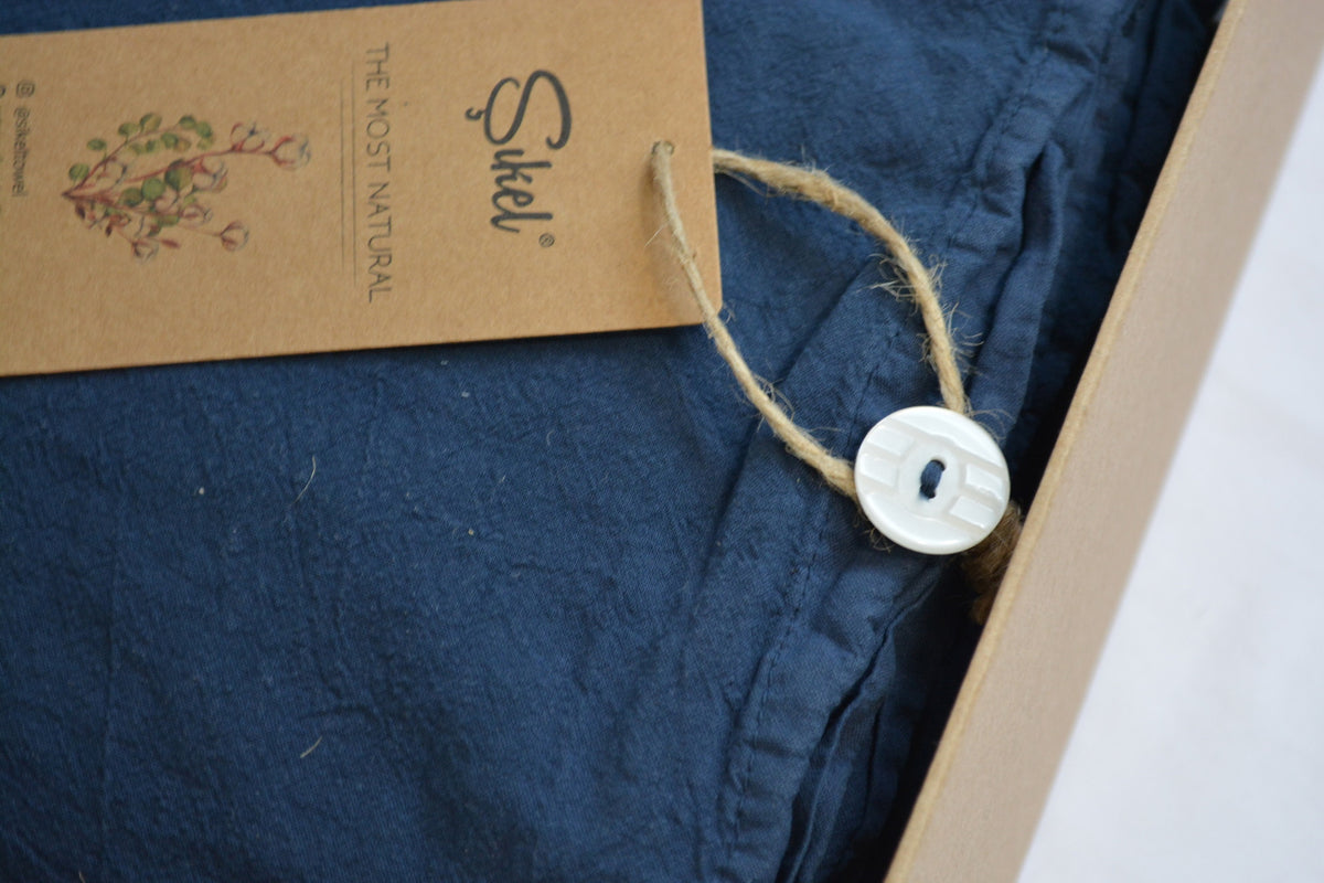 Постільна білизна Sikel Stonewashed Soho 200 х 220 см Lacivert