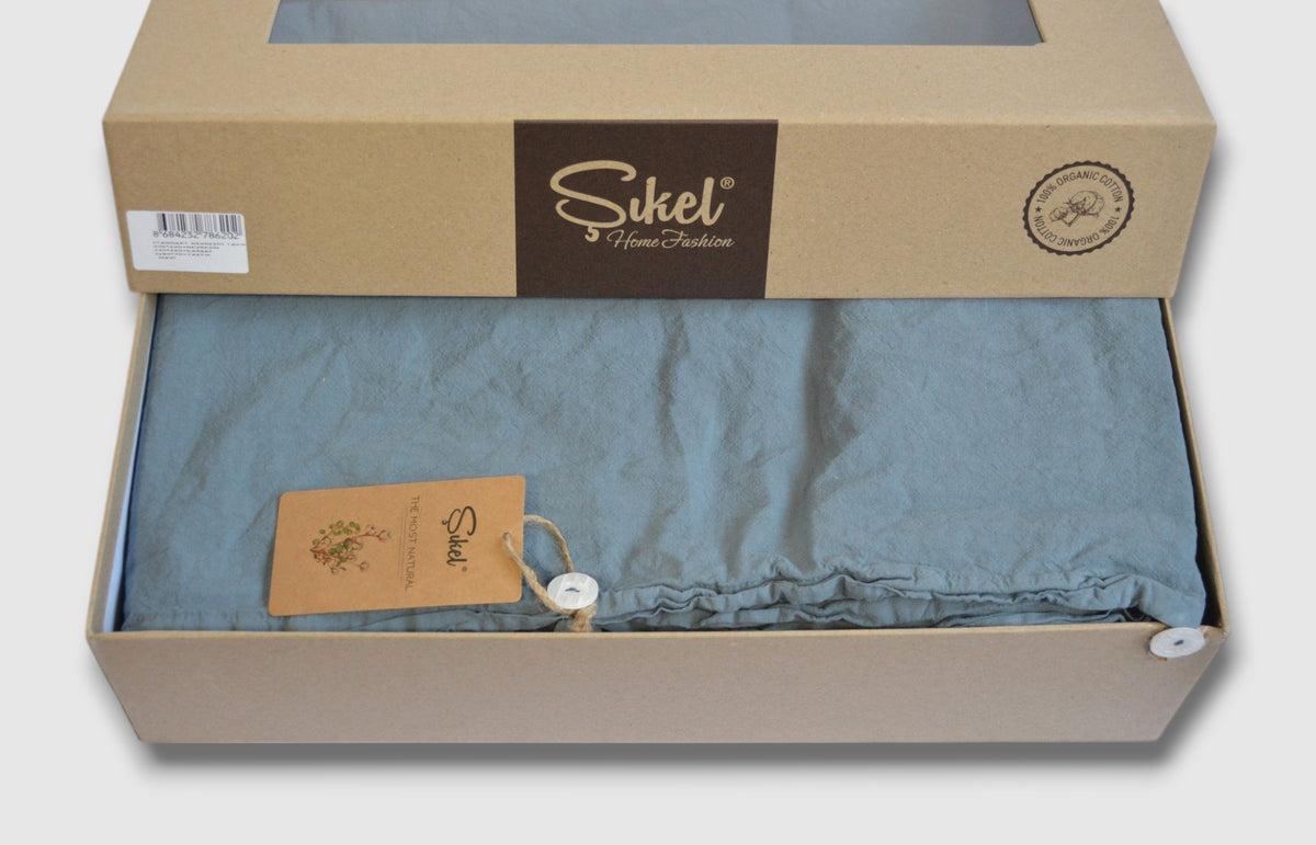 Постільна білизна Sikel Stonewashed Soho 200 х 220 см Mavi