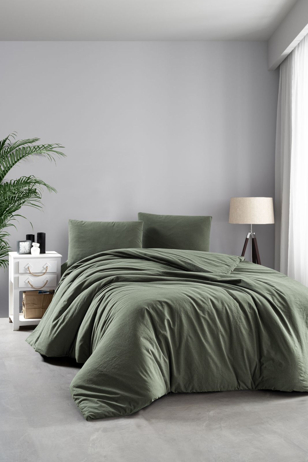 Постільна білизна Sikel Stonewashed Soho 200 х 220 см Yesil