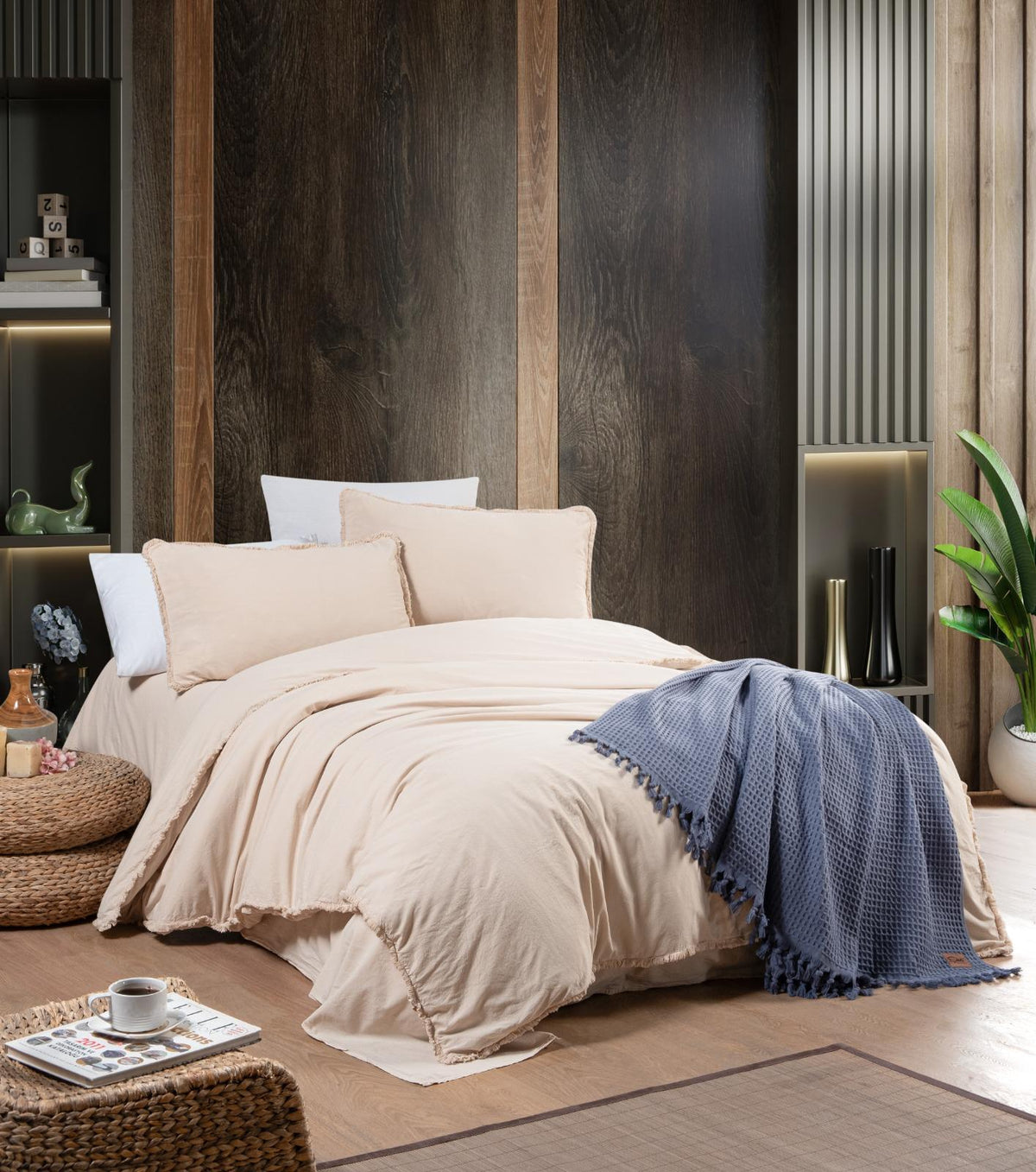 Постільна білизна Sikel Stonewashed Ranforse Soho Firfirli 200 х 220 см Bej