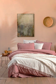 Постільна білизна Sikel Stonewashed Ranforse Soho Firfirli 200 х 220 см Rose