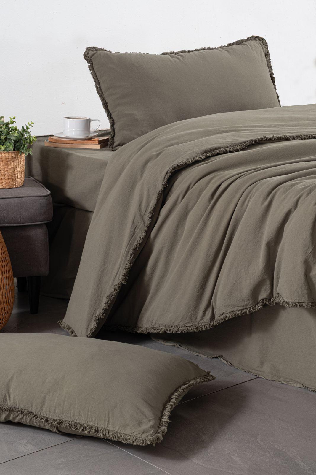 Постільна білизна Sikel Stonewashed Ranforse Soho Firfirli 200 х 220 см Yesil