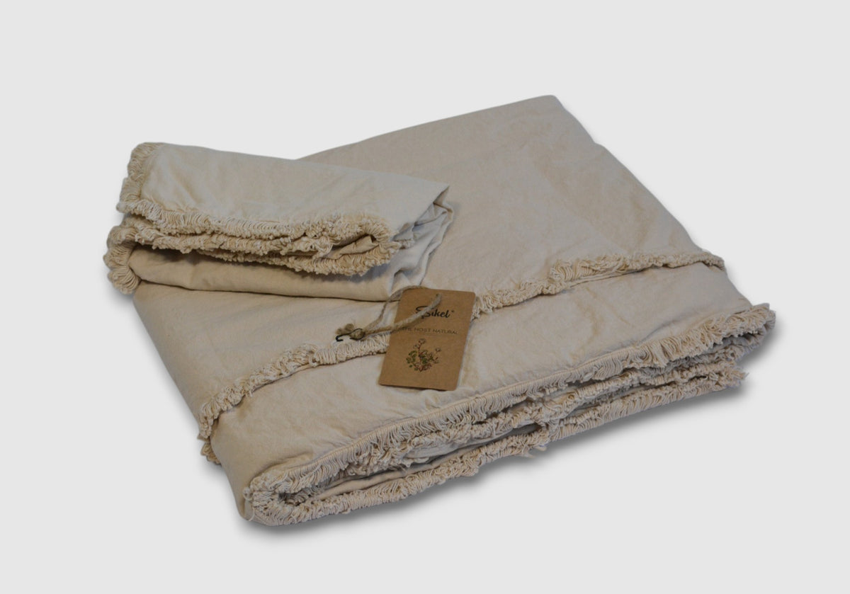 Постільна білизна Sikel Stonewashed Ranforse Soho Firfirli 200 х 220 см Bej