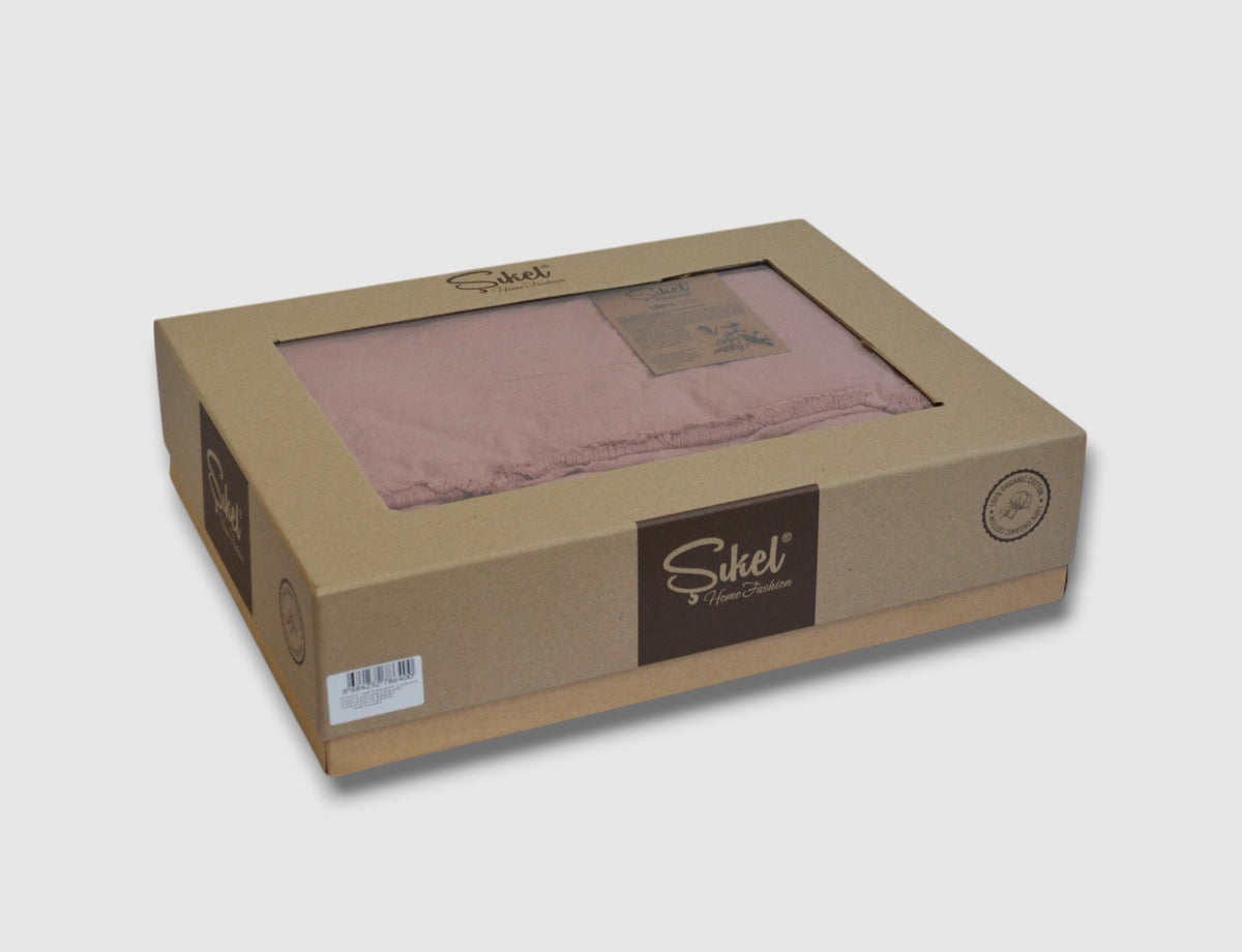 Постільна білизна Sikel Stonewashed Ranforse Soho Firfirli 200 х 220 см Rose