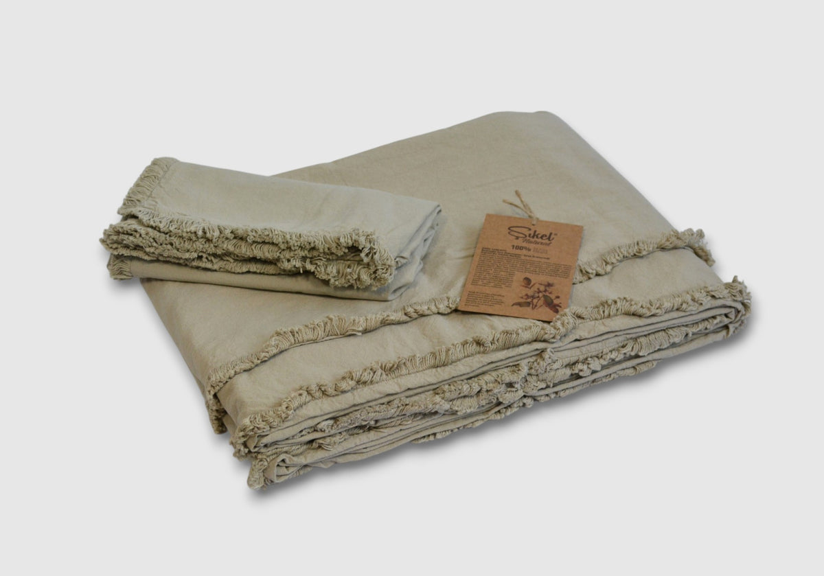 Постільна білизна Sikel Stonewashed Ranforse Soho Firfirli 200 х 220 см Toprak-Beji