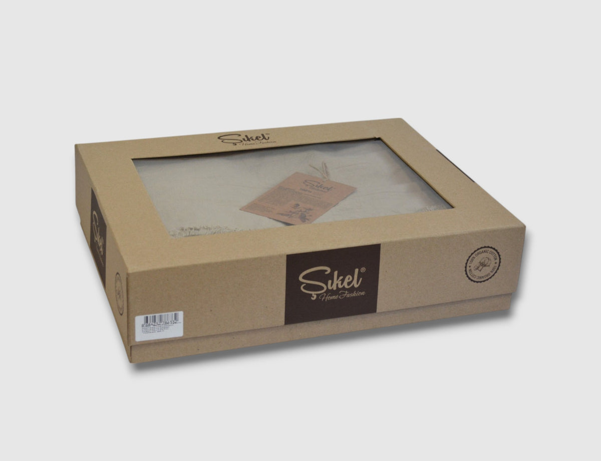 Постільна білизна Sikel Stonewashed Ranforse Soho Firfirli 200 х 220 см Toprak-Beji