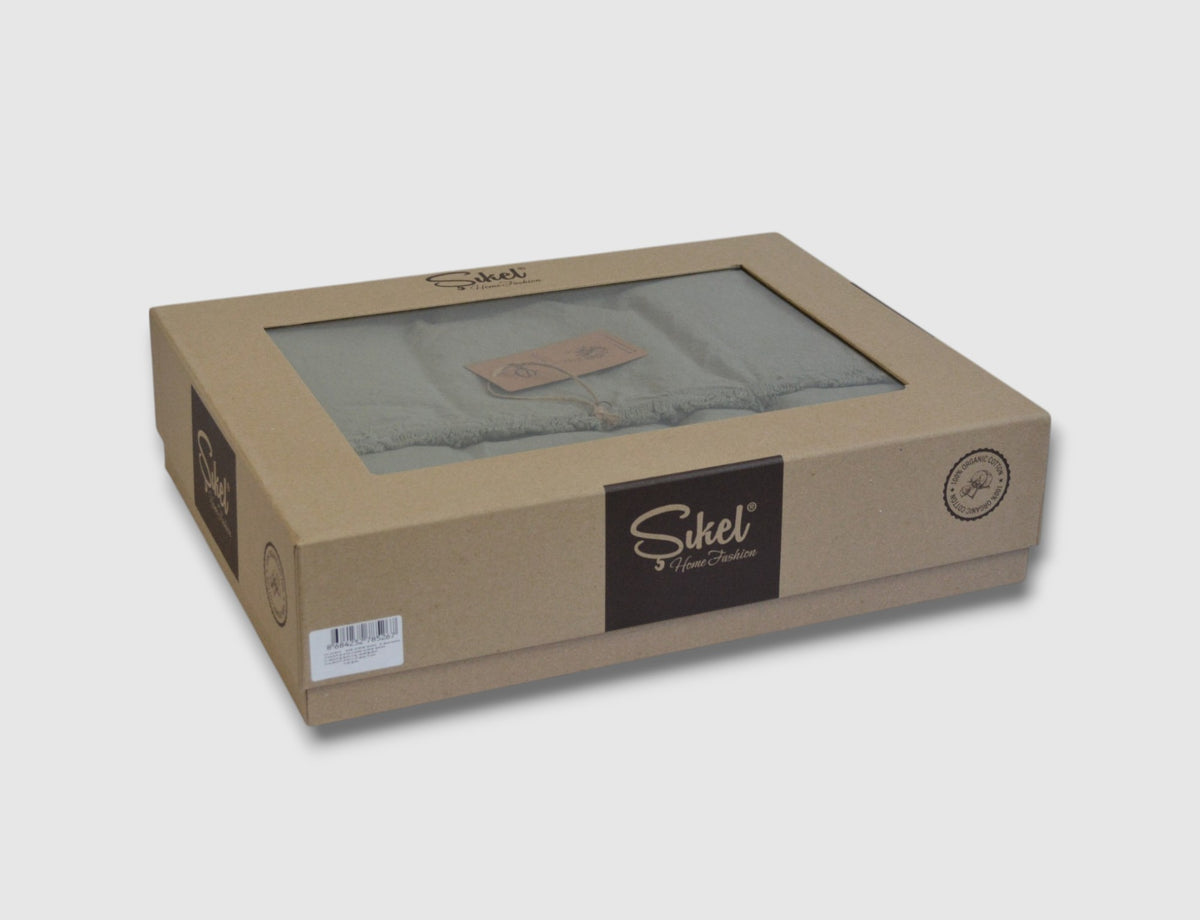 Постільна білизна Sikel Stonewashed Ranforse Soho Firfirli 200 х 220 см Yesil