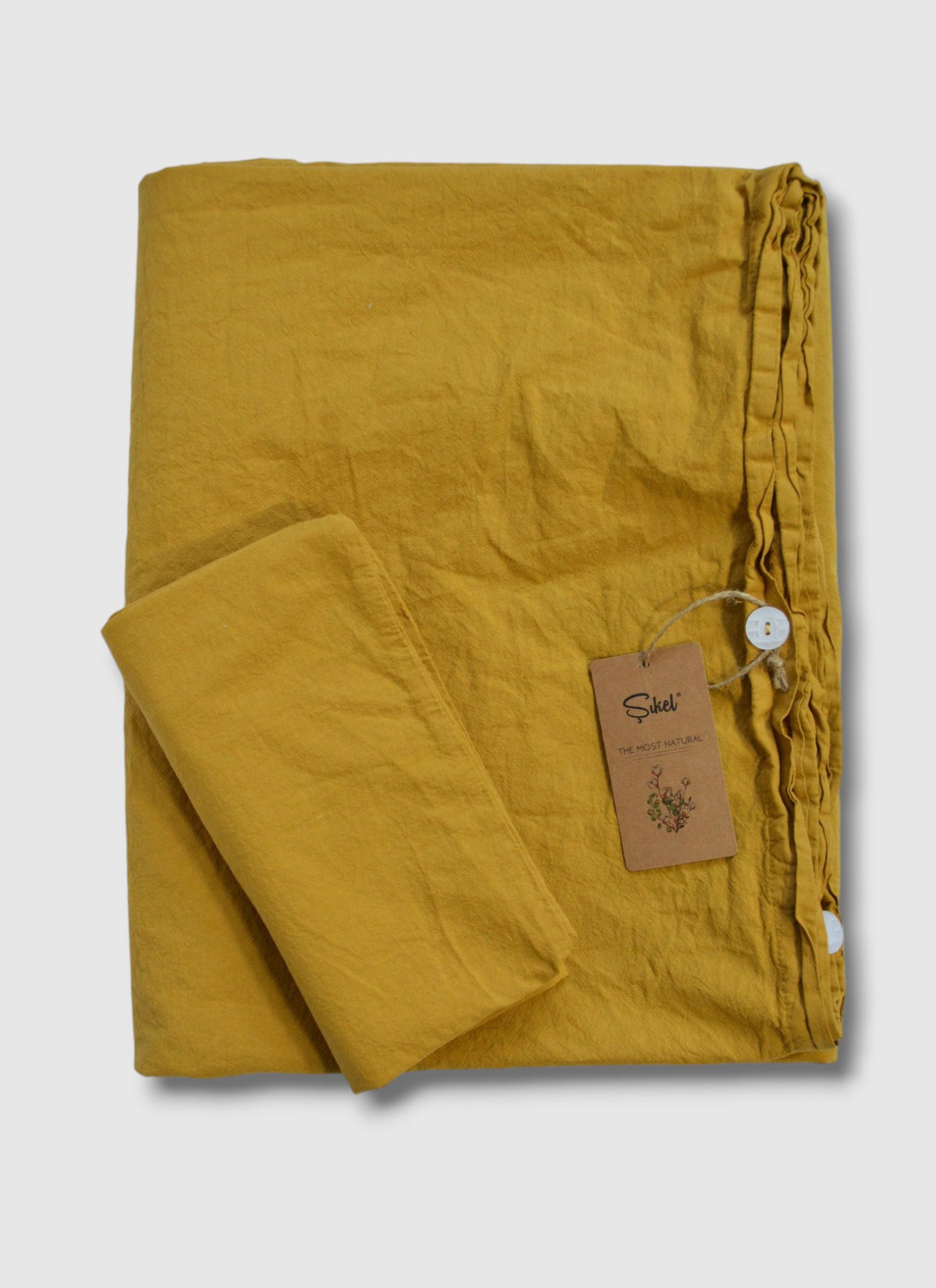 Постільна білизна Sikel Stonewashed Soho 200 х 220 см Hardal
