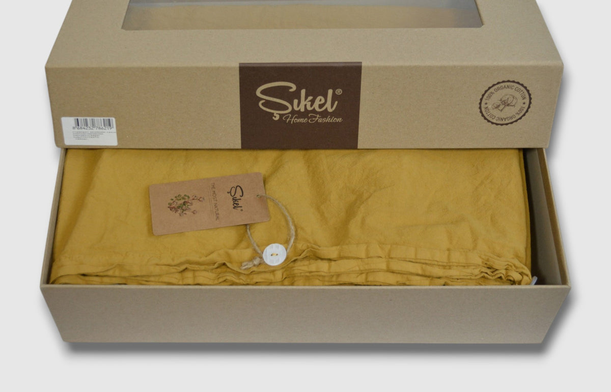 Постільна білизна Sikel Stonewashed Soho 200 х 220 см Hardal