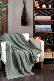 Вафельне простирадло First Choice Sole 220x240 см. Green