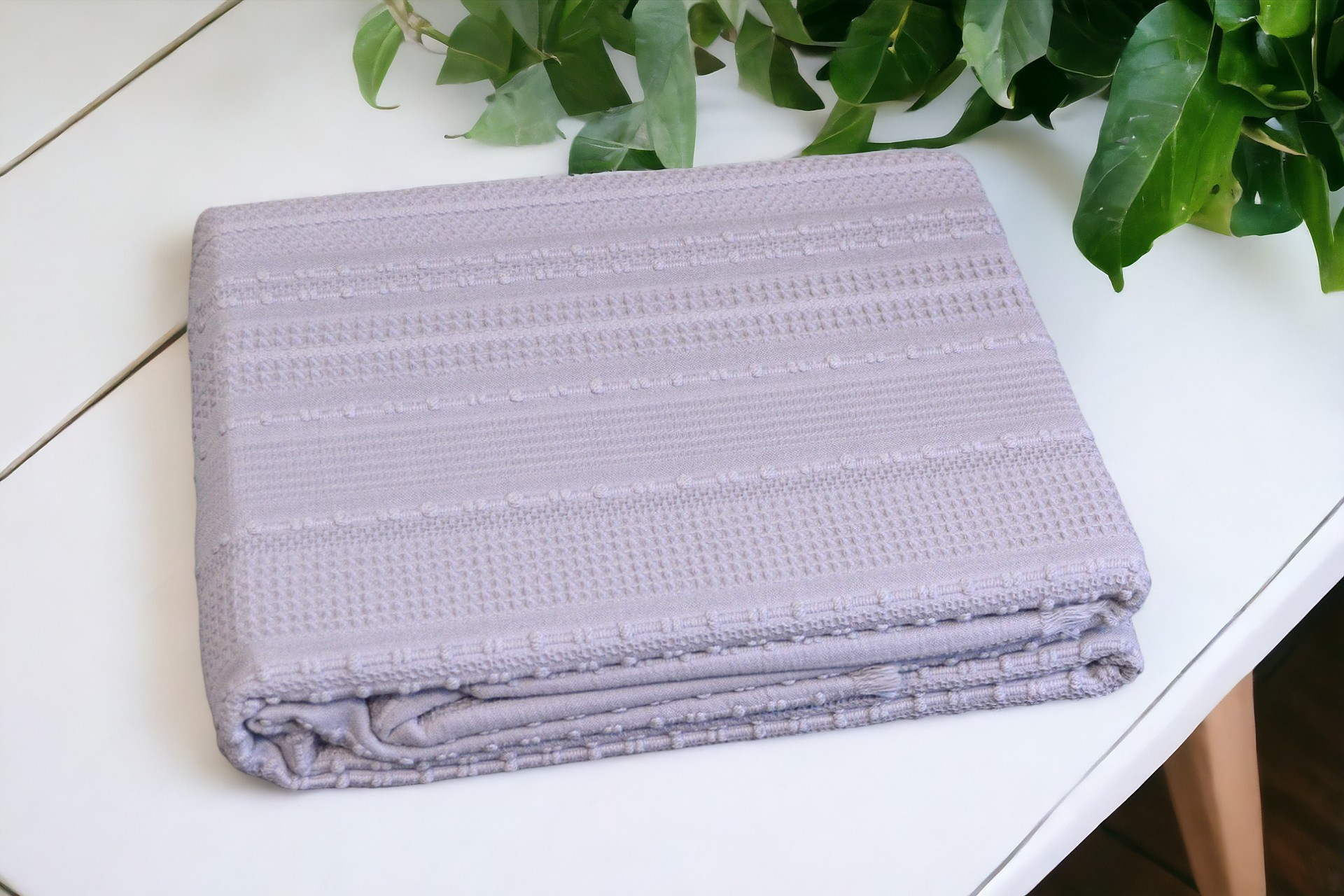 Вафельне простирадло-покривало First Choice Sole 220×240 см.  Lilac