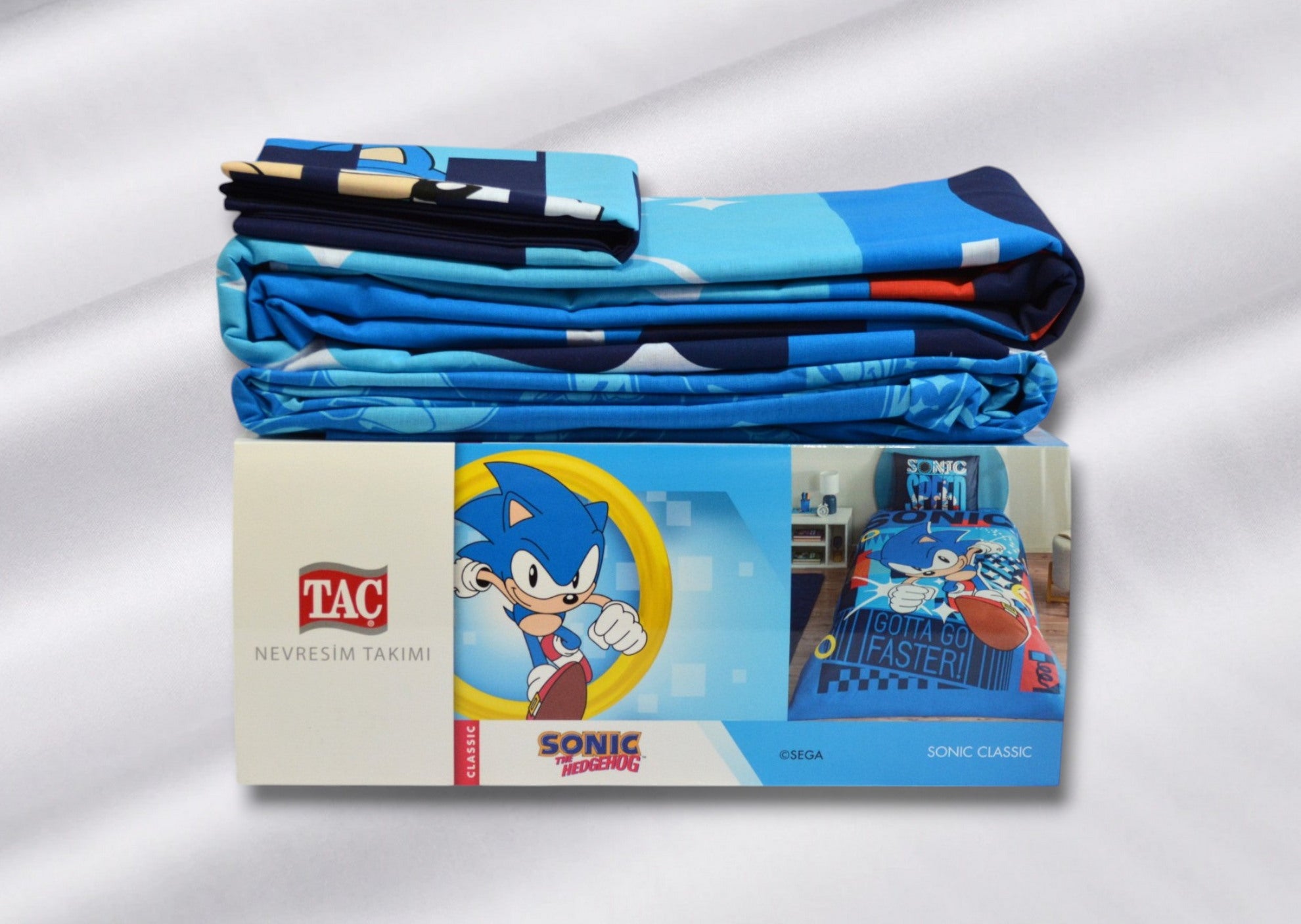 Постільна білизна TAC Disney 160×220 см Sonic Classic