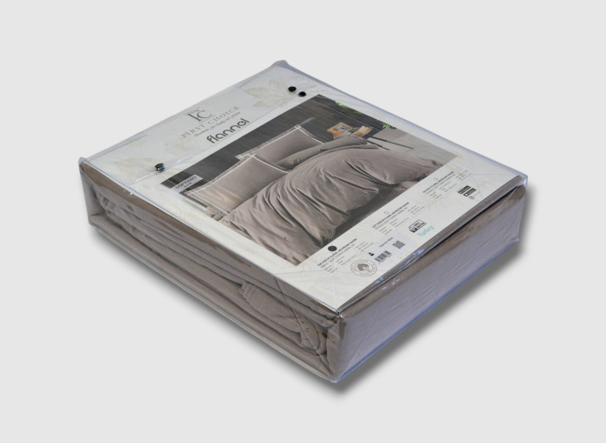 Комплект постільної білизни First Choice Flanel 160x220 см Soprano Mink