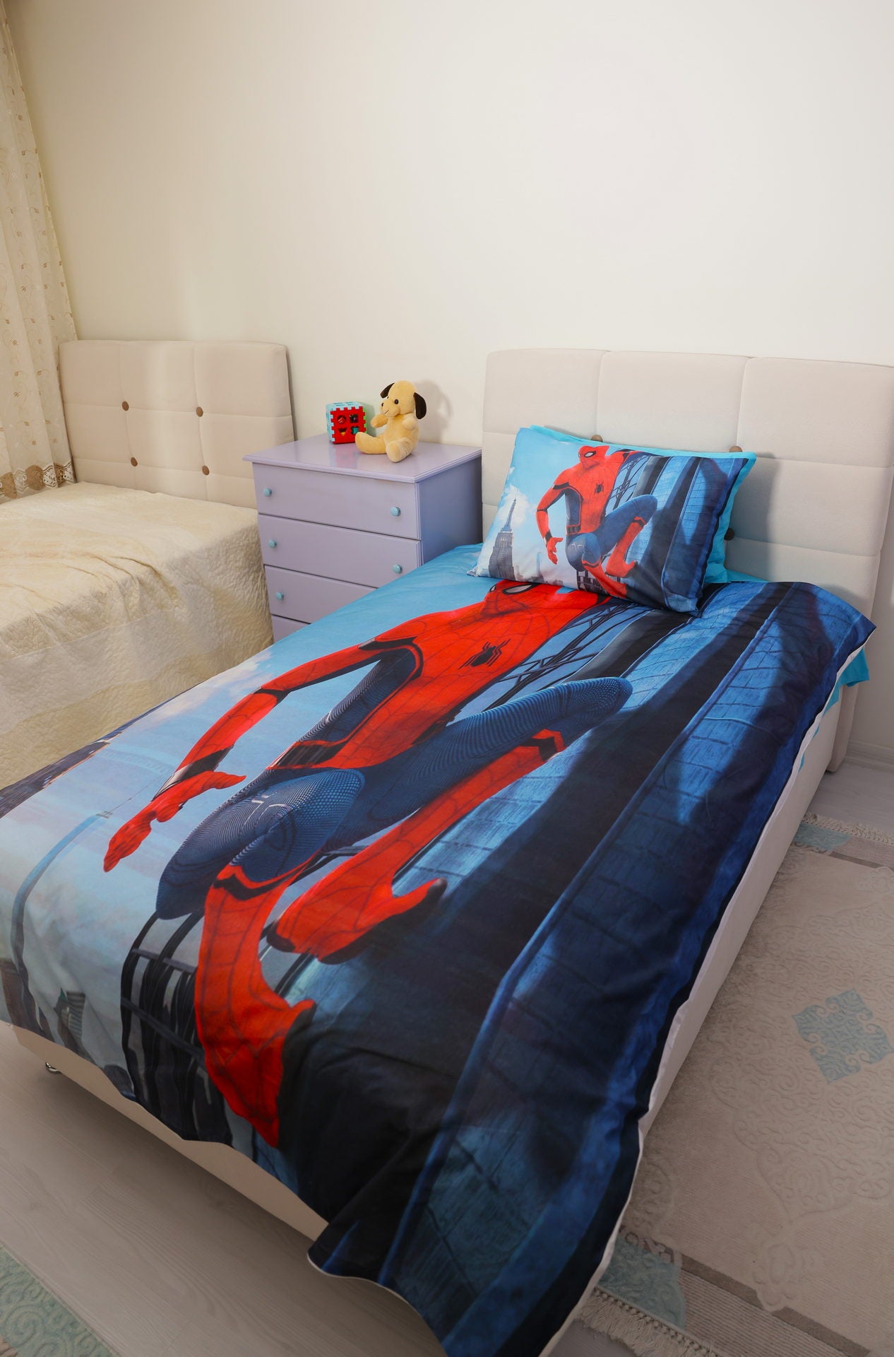 Дитяча постільна білизна Kayra Ranforse 160x220 Spiderman Building
