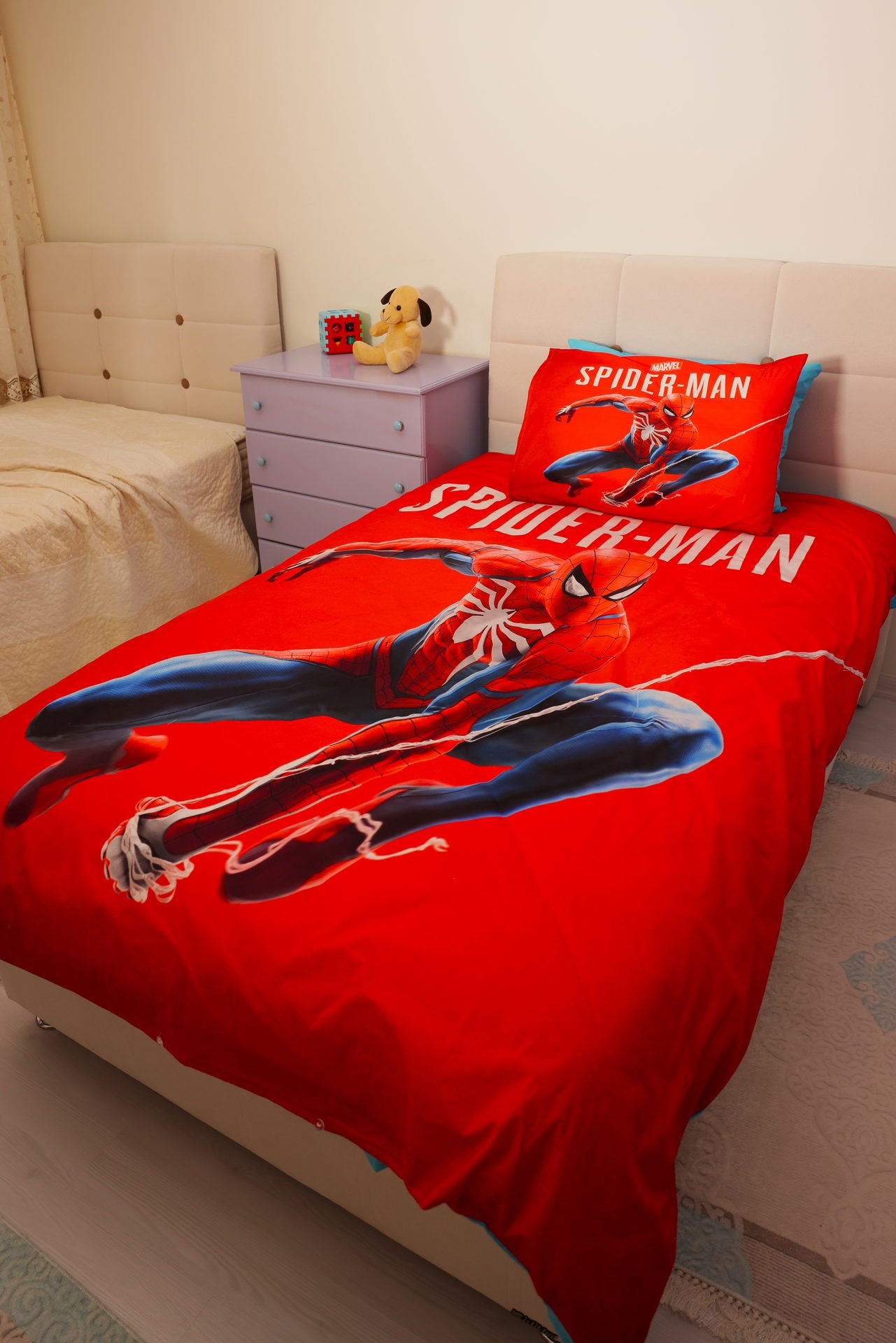 Дитяча постільна білизна Kayra Ranforse 160x220 Spiderman Red