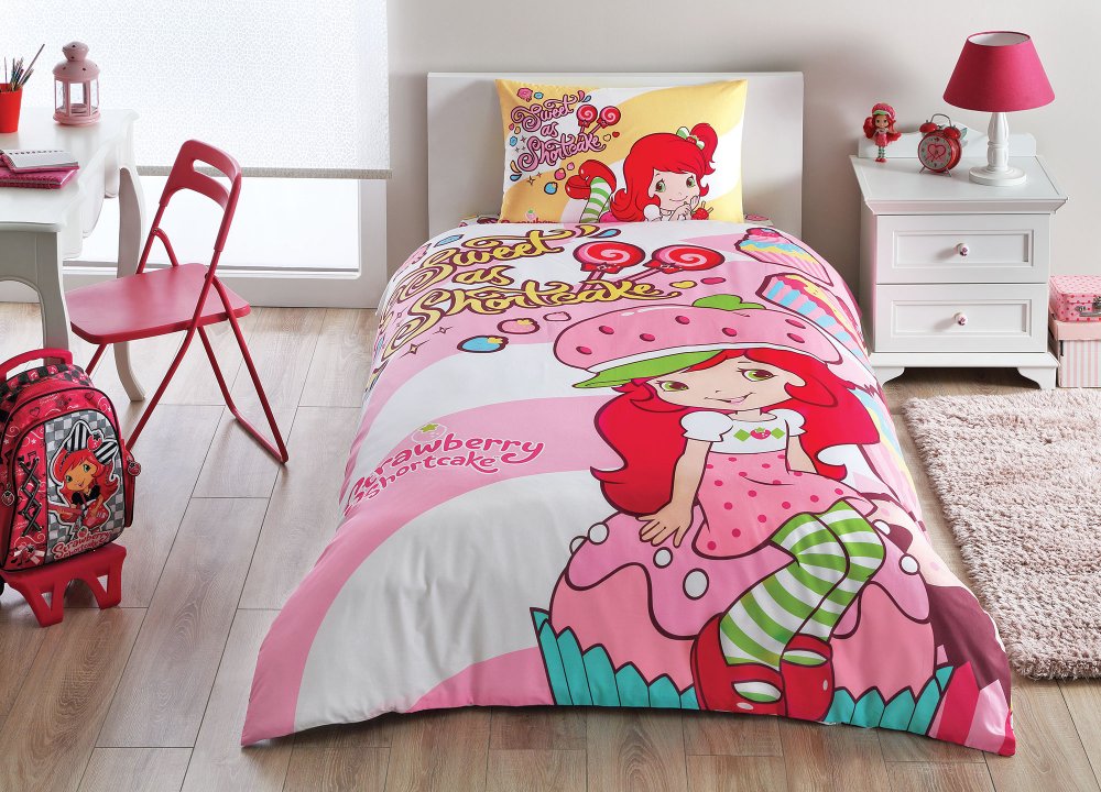 Постільна білизна TAC Disney 160×220 см Strawberry Shortcake Cute