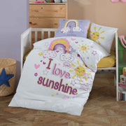 Комплект постільної білизни для новонароджених Clasy Baby Ranforce 100х150 Sun Love