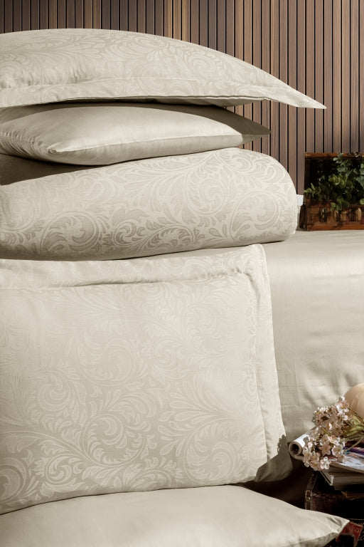 Постільна білизна First Choice Jacquard Satin 200 х 220 см Tecna Champagne