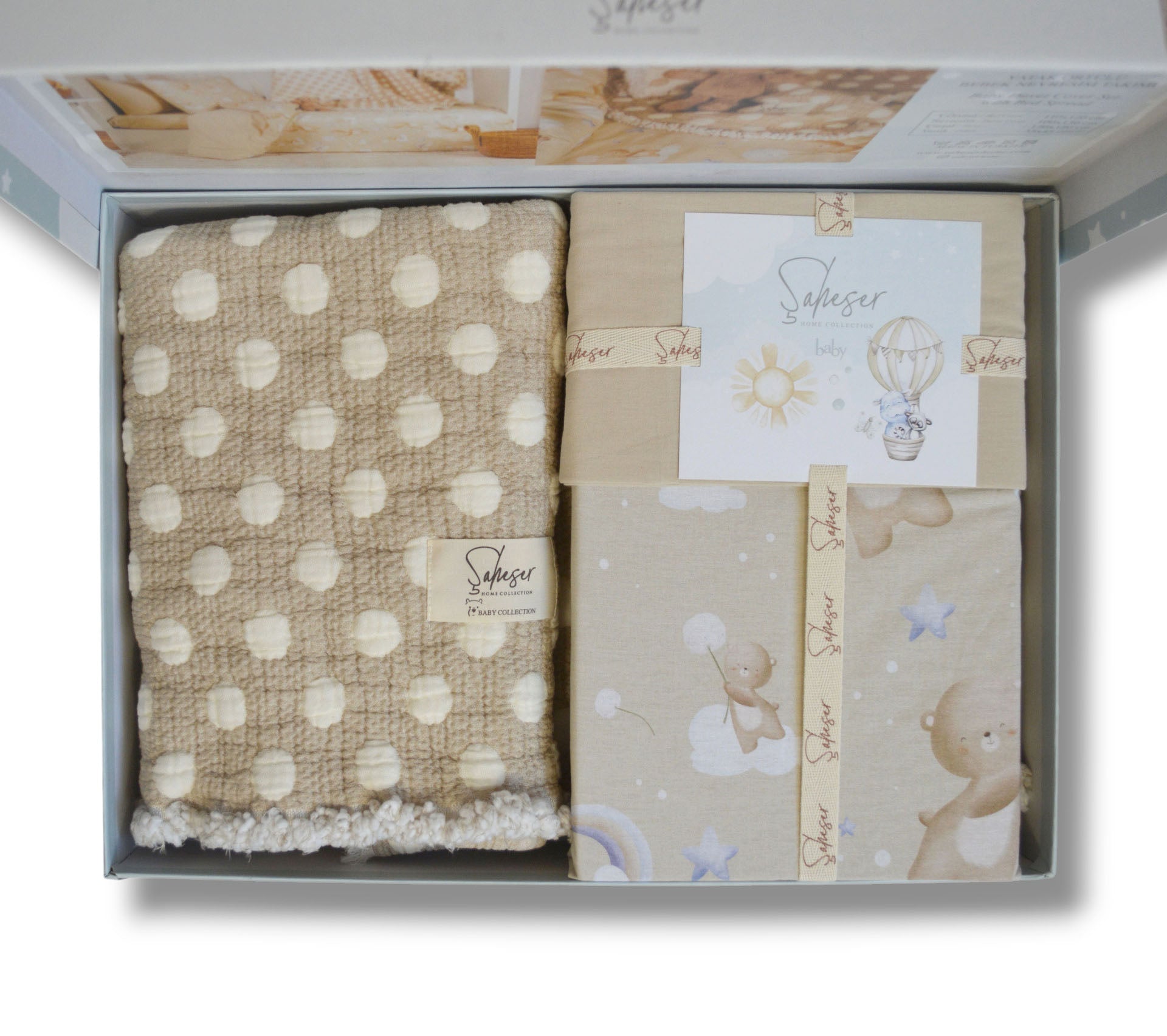 Постільна білизна Saheser Baby Pique Set 110 х 120 см. Teddy Bej