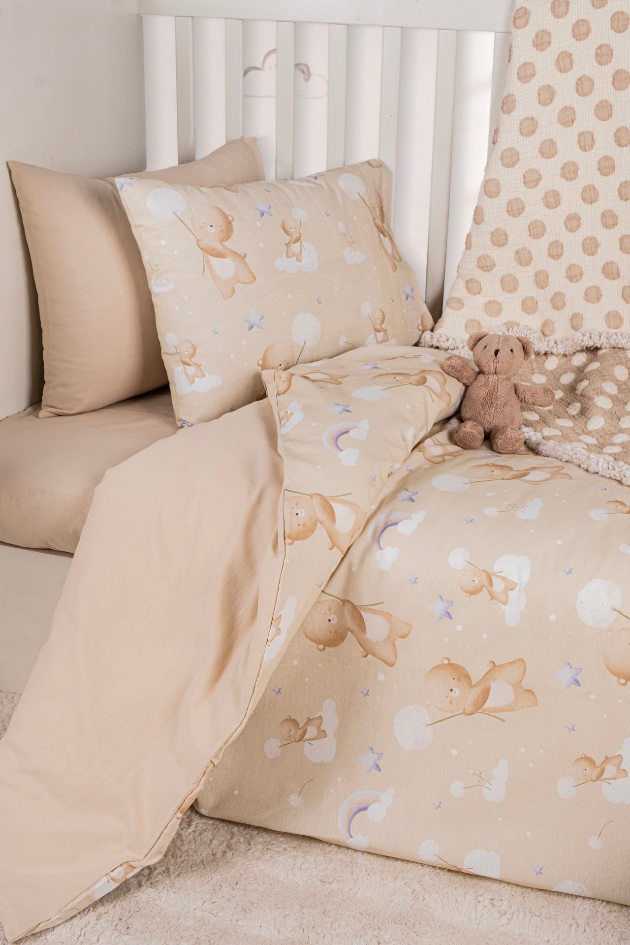 Постільна білизна Saheser Baby Pique Set 110 х 120 см. Teddy Bej