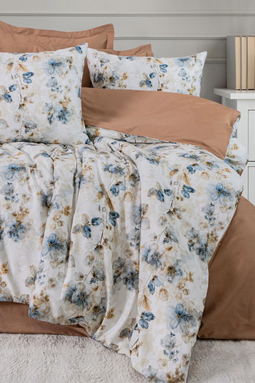 Комплект постільної білизни Saheser Digital Satin 300 TC 200х220 см Terra