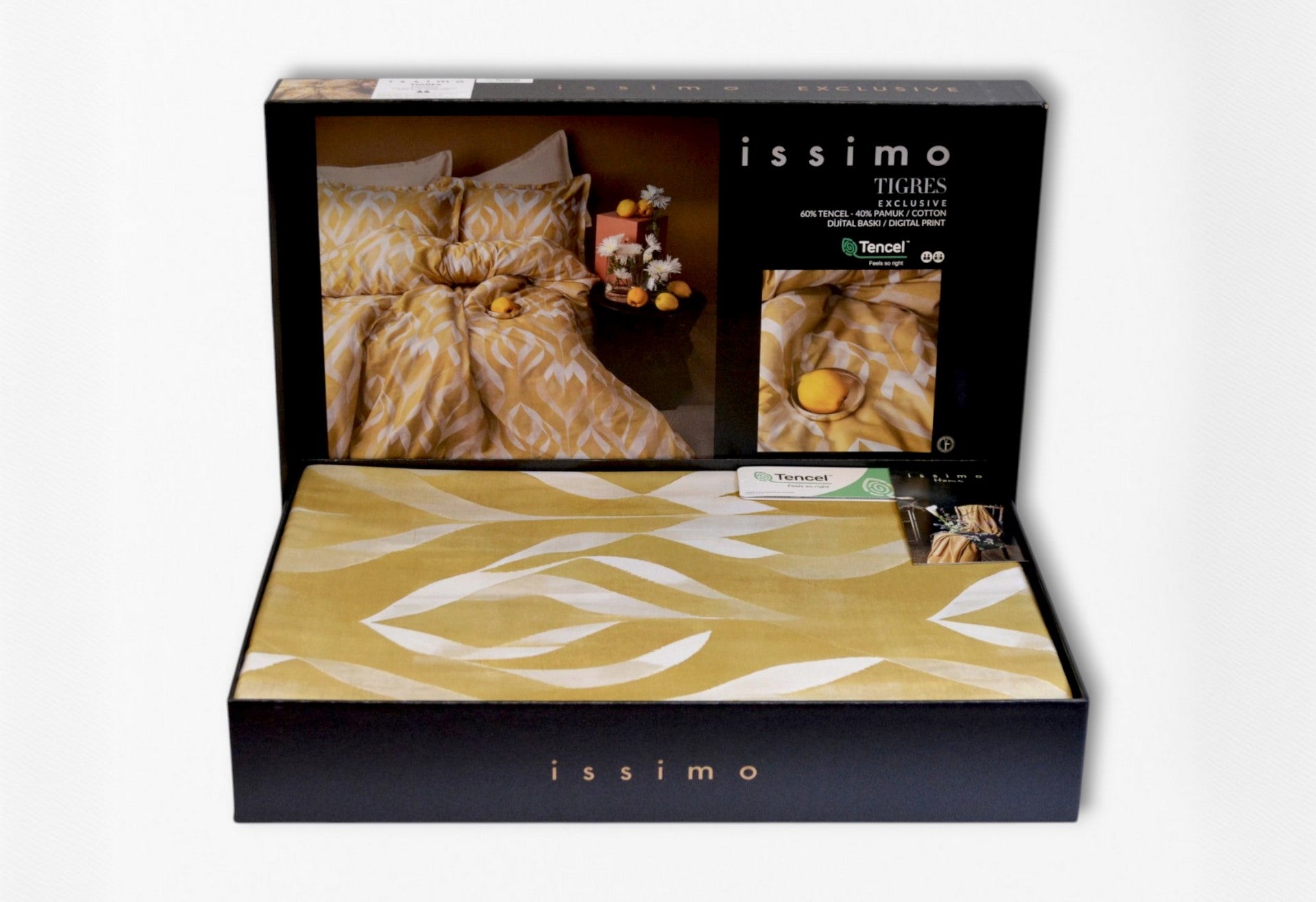 Комплект постільної білизни Issimo Digital Tencel 200х220 см  Tigres